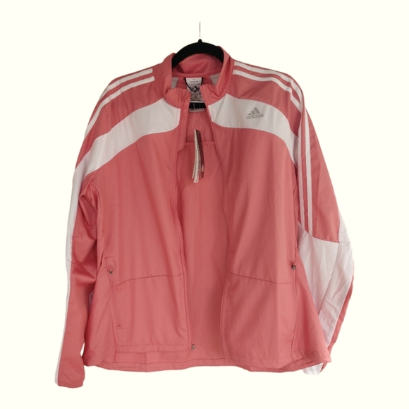 adidas Jackets & Blazers - Adidas Marathon Running Jacket Hazy Rose Water Repellent Reflective Size XL